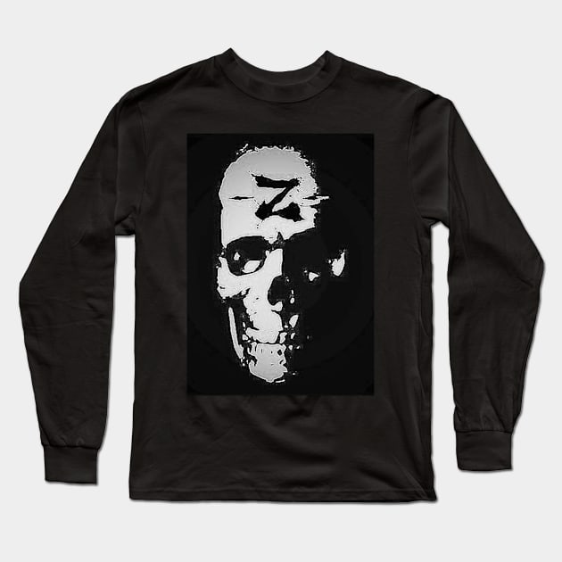 Zombie Skull Long Sleeve T-Shirt by SoWhat